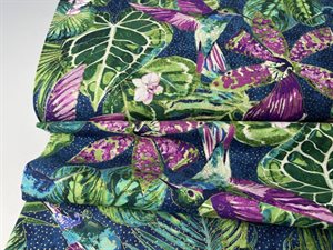 Patchwork stof - Northcott, shimmer paradise, navy multi